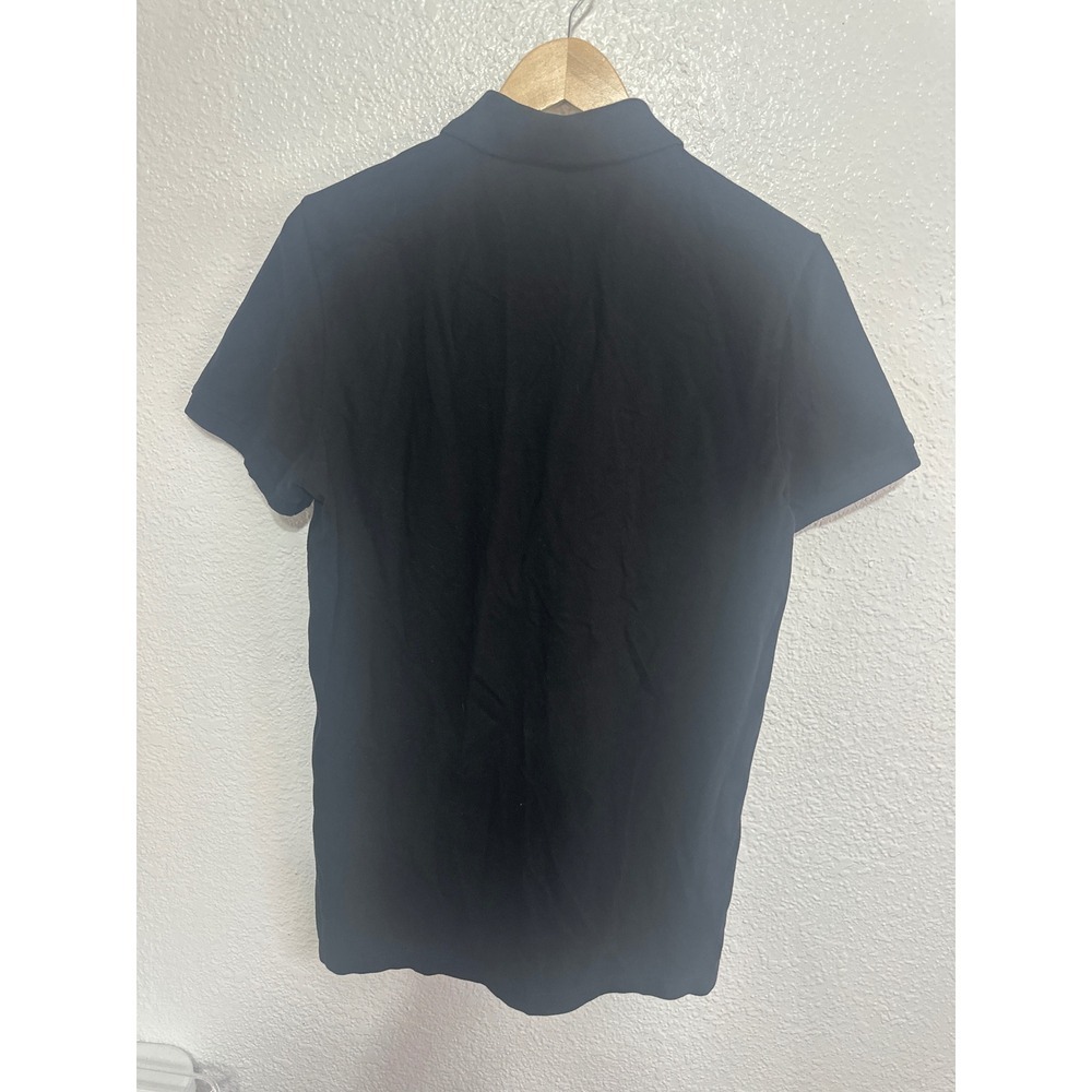NWOT American Eagle Mens Slim Fit Super Soft Polo Shirt Black Short Sleeve M - Picture 4 of 4